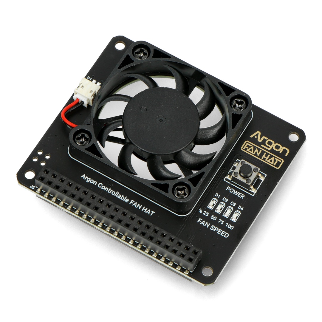 Argon Fan HAT v1.5 - nakładka z wentylatorem dla Raspberry Pi